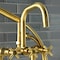Aqua Vintage AE8407DX Deck Mount Clawfoot Tub Faucet, Brushed Brass AE8407DX - alternate 2